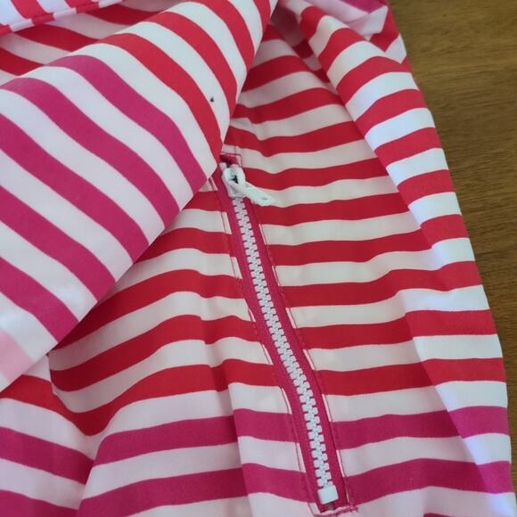 Hunter For Target Girls Windbreaker bubble Jacket Size XL 14-16 Red Pink Striped - Picture 6 of 7